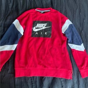 Nike unisex  Red and Navy Crewneck Sweater